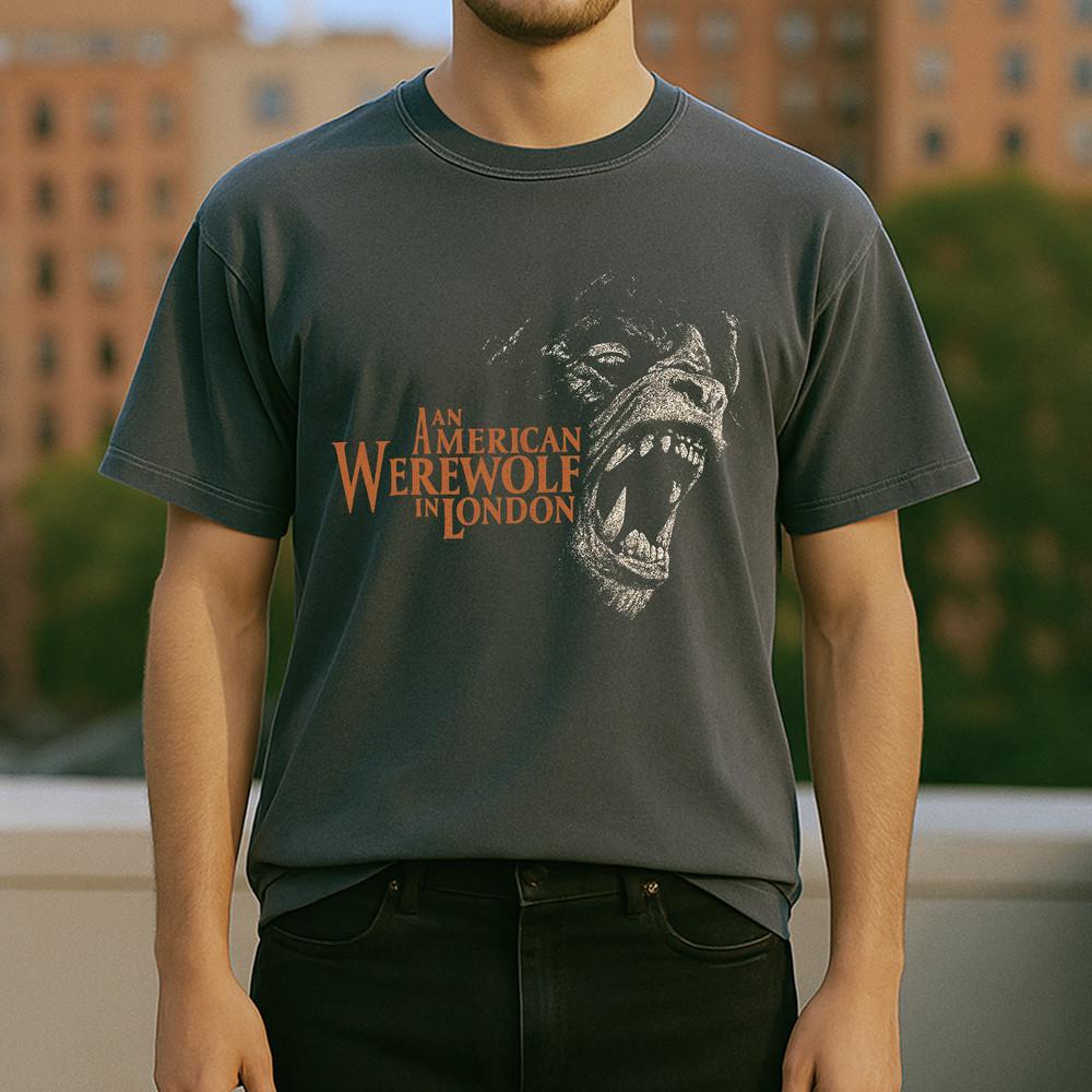 Vintage An American Werewolf in London TShirt | Retro Horror Movie Werewolf Unisex T-Shirt XL