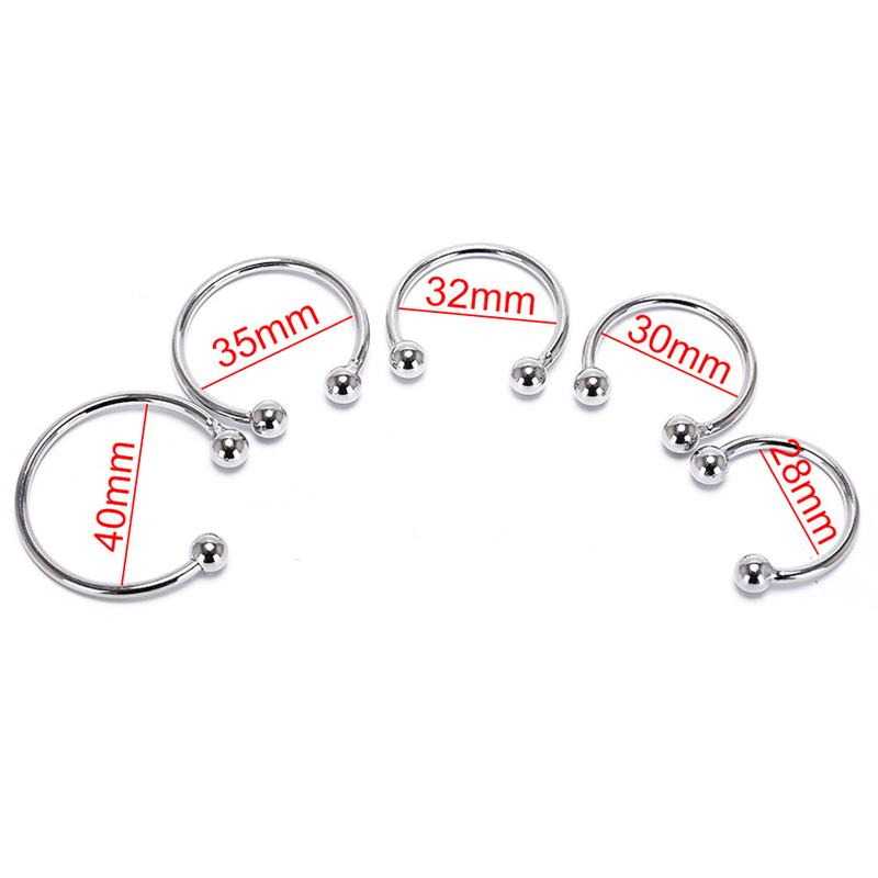 2 Perler Åpning Metall Penisringer Bondage Penisring Bak Glans Bondage Pikk Forsinket Ejakulasjon Erotiske Sexleketøy For Mann Butikk