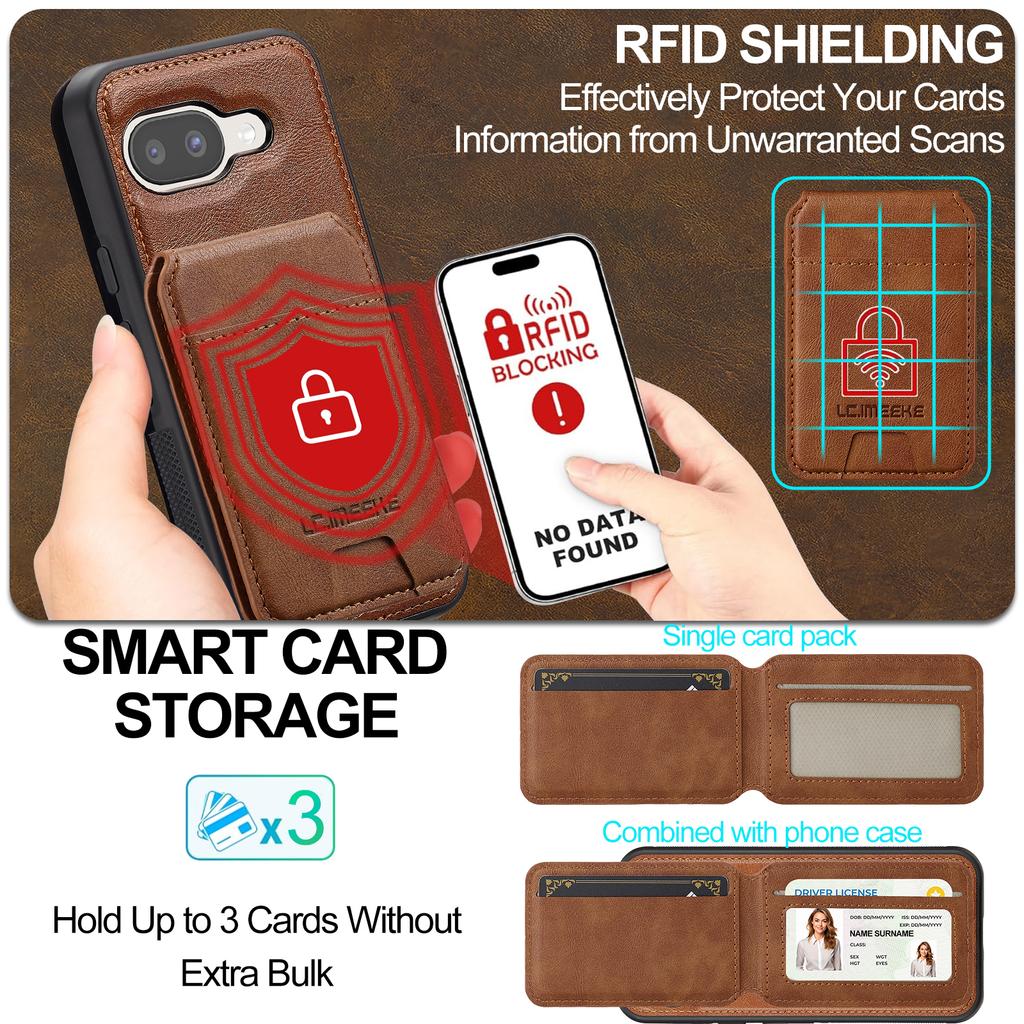 Luxury 2 In 1 Detachable Cards Solt Wallet Leather Phone Case For Google Pixel 10 Pro XL 9A 9 8 8A 7A 7 10A Vertical Bag Cover