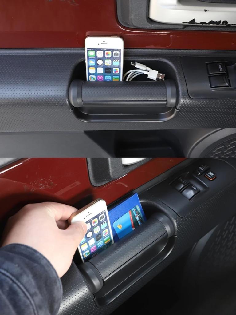 MUMAREN Door Storage Box with Armrest Storage Gap Car Storage ABS Custom Interior Parts for Toyota FJ Cruiser Handle, Box, Storage, Multi-functional