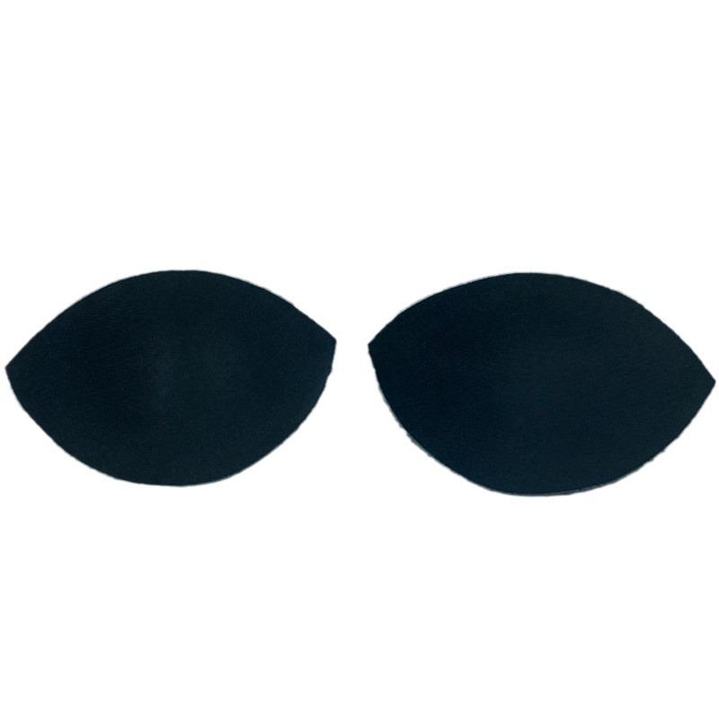 Breathable Black Oval Breast Pads, Nipple Covers, Chest Support, Body Shaper Bra Cups