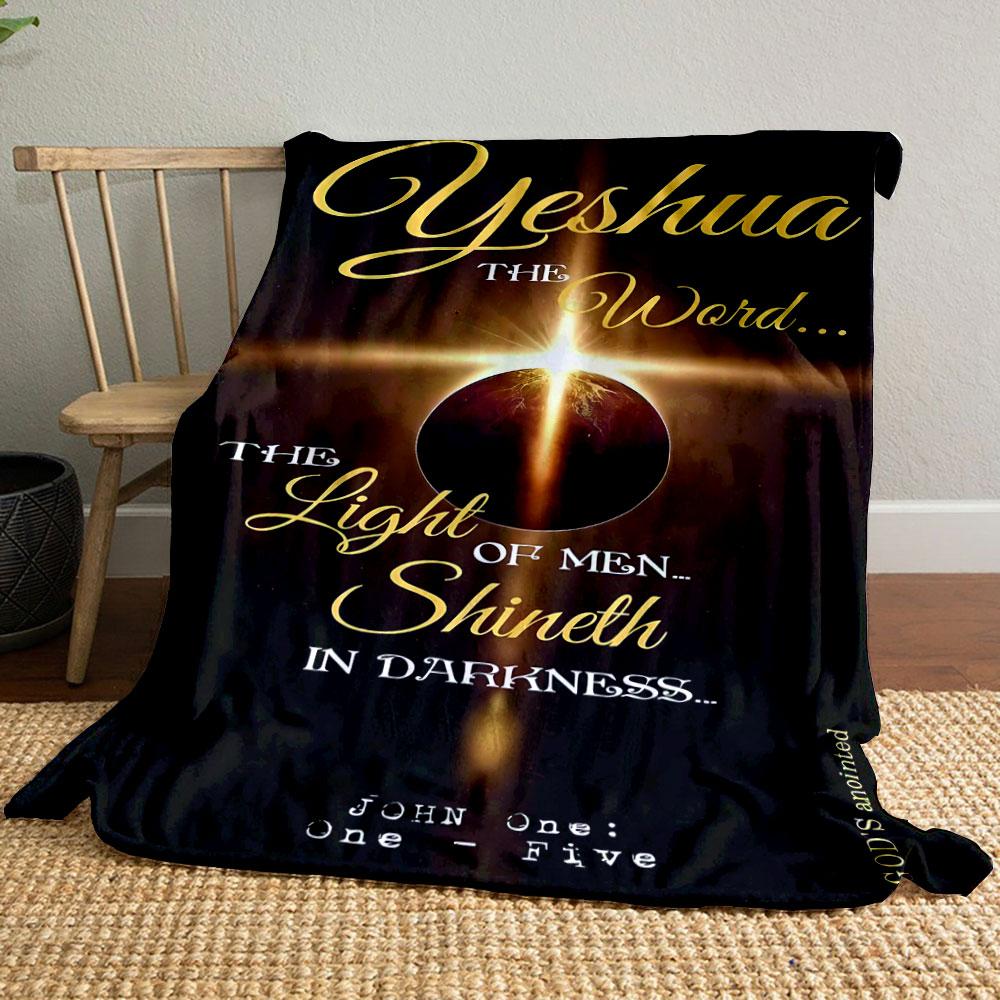 Yeshua Religious Blanket  Printed Blanket for Living Room Bed Couch lunch break Soft Cozy Blanket for Friend s festival Gift 80cm x 120cm