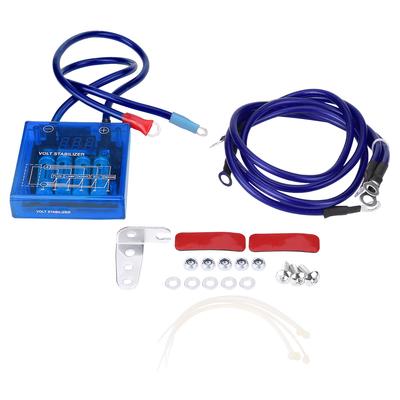 Universeller Kraftstoffsparer Spannungsstabilisator Regler Kit mit 3 Massekabeln für Auto LKW