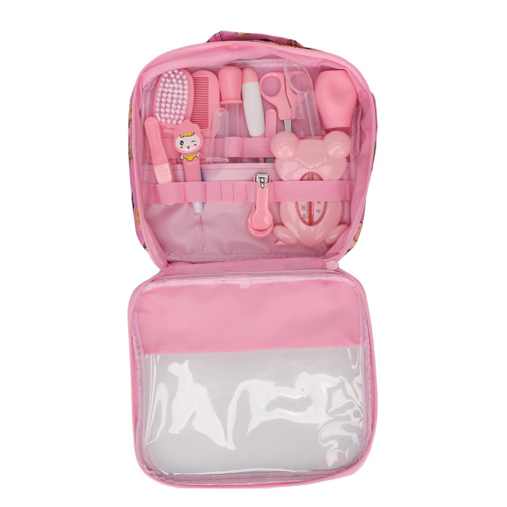 Baby Healthcare Kit Scissors Nail Clippers Tweezers Feeding Spoon Thermometer Comb Infants Grooming