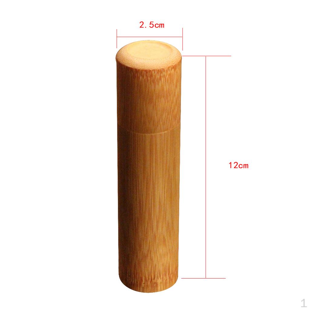 Bamboo Tea Canister Set for Travel 12x2.5cm