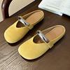 Fashion Retro Ballerina Slipper Style Wide Toe Box Shoes Famous Brand Spring Comfortable Rubber Sole Ladies Sandals (Best Selling Deal)
