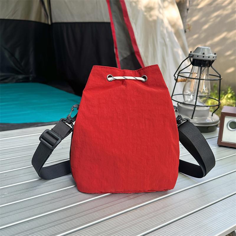 Shoulder Bag Unisex Drawstring Beveled Mobile Phone Bag Outdoor Messenger Bag