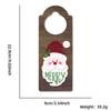 Christmas Decor 2PC Door Handle Pendant Santa Snowman Wooden Party Decor Wooden Door Hanging