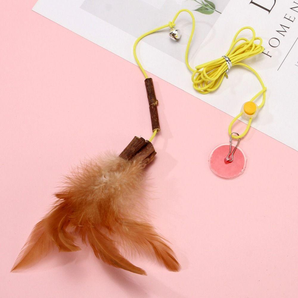 

Cat Accessories Cute Kitten Teaser Wand Interactive Cat Toy Door Hanging Cat Toy Cat Swing Toy feather