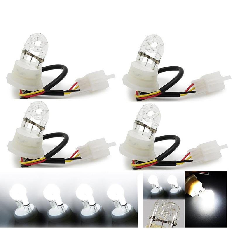 

4Pcs Car A Way Flash Strobe Spare Replacement Bulbs Tube Light 12V White 160W 120W
