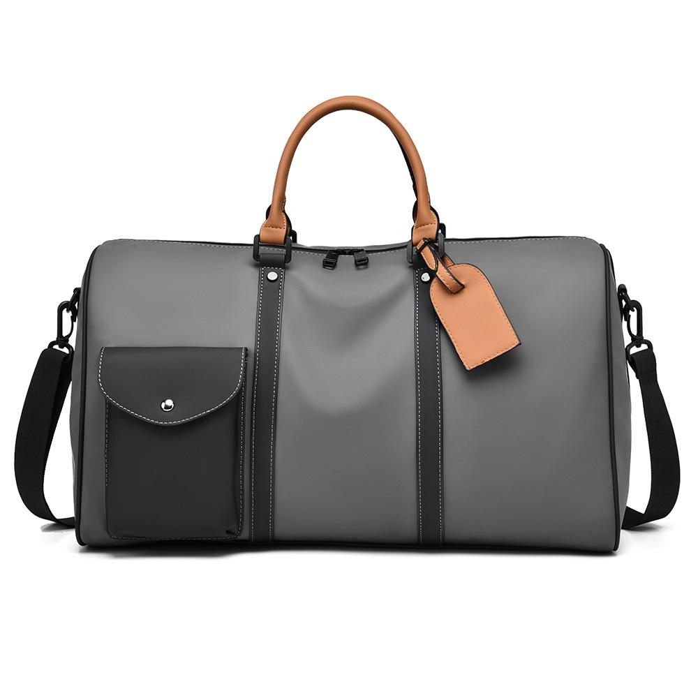 

Travel Bag Large Capacity Fitness Bag Business Men s Bag Trendy Fashion Shoulder Bag Sports Crossbody Storage серый