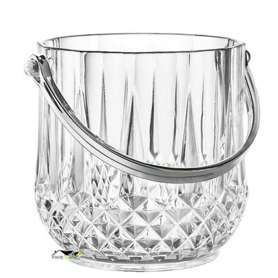 1.2L Arcylic Ice Bucket Wine Champagne Gorgeous Diamond Ice Bucket With Ice Tong Barware