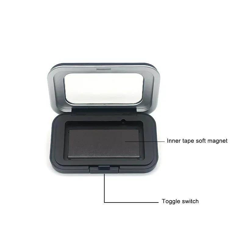

1Pc Magnetic Box Black Rectangle Sewing Needle Holder Case Buttons Pins Needlework Storage Box for Sewing Tool Accessories