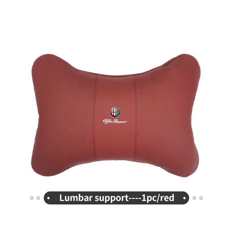 Car Headrest Neck Pillow Lumbar Support Cushion Interior Accessories For Alfa Romeo GT Stelvio F1 Brera Volante Tonale Gloria