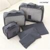 NEEDIVYOU 6-Piece Packing Cube Set for Travel – Organize Clothes, Shoes, Accessories, Durable Water-Resistant Material, Gray Color