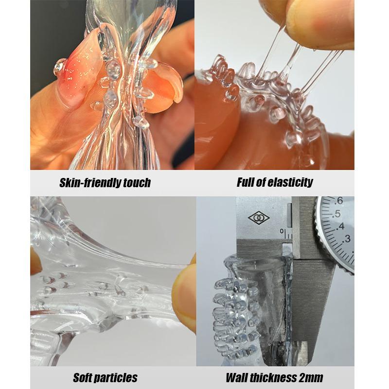 Reusable Penis Extender Cock Rings Delay Ejaculation Penis Condoms Dick Sleeve Glans Cover Enlargement Sex Toys For Men