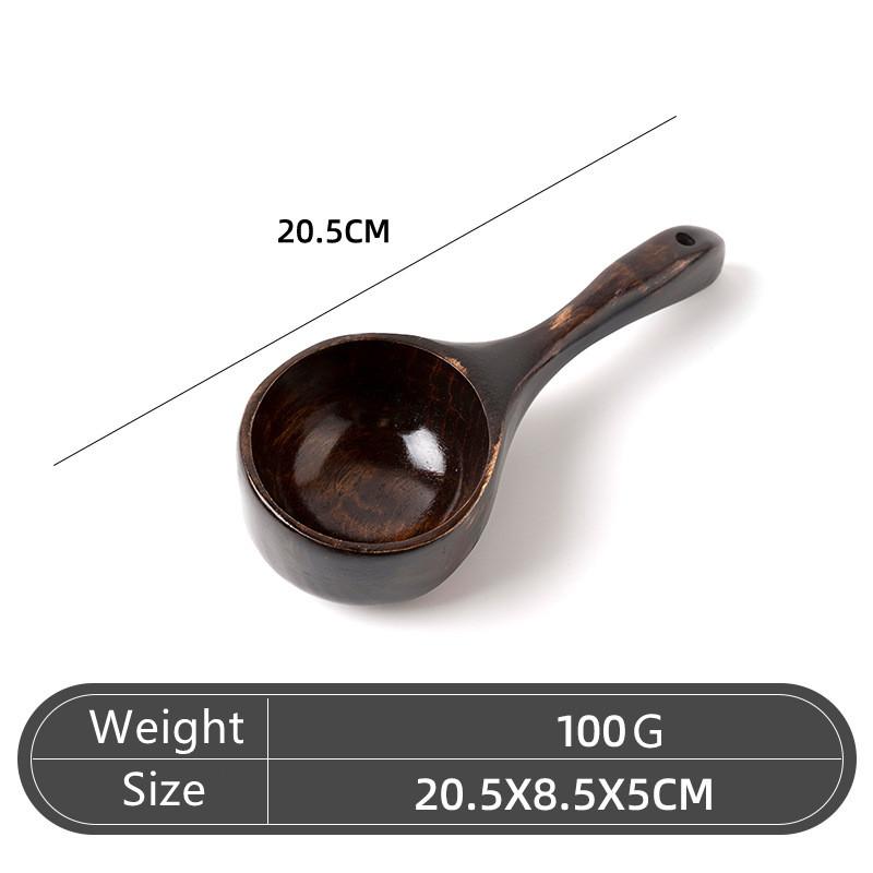 

1 шт. Деревянные ложки, большая натуральная деревянная ложка для супа, половник, совок для воды, совок для риса, посуда ручной работы, кухонные гаджеты 02