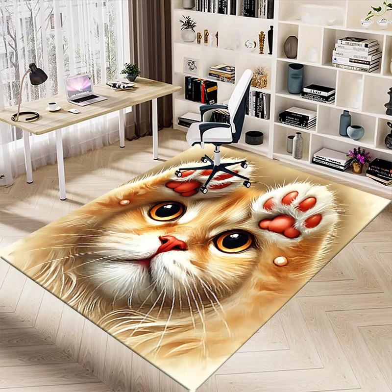 1PC cat paw Extra Large Non Slip Floor carpet, Office, family, bedroom Large Area Rug Indoor Rugs, Vibrant Colors