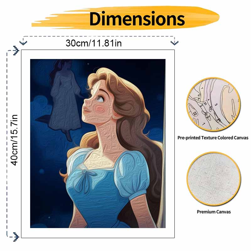Disney Cinderella princess digital oil painting art painting kit manual diy painting for home decorations