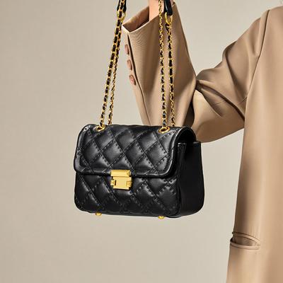 Autumn Winter New Small Fragrance Style Women's Bag 2025 Fashion Design Genuine Leather Women's Bag Niche Cowhide Quilted Bag