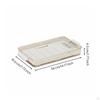 Rectangular Tea Serving Board Easy to Clean Drainage Design Tableware Xl Black