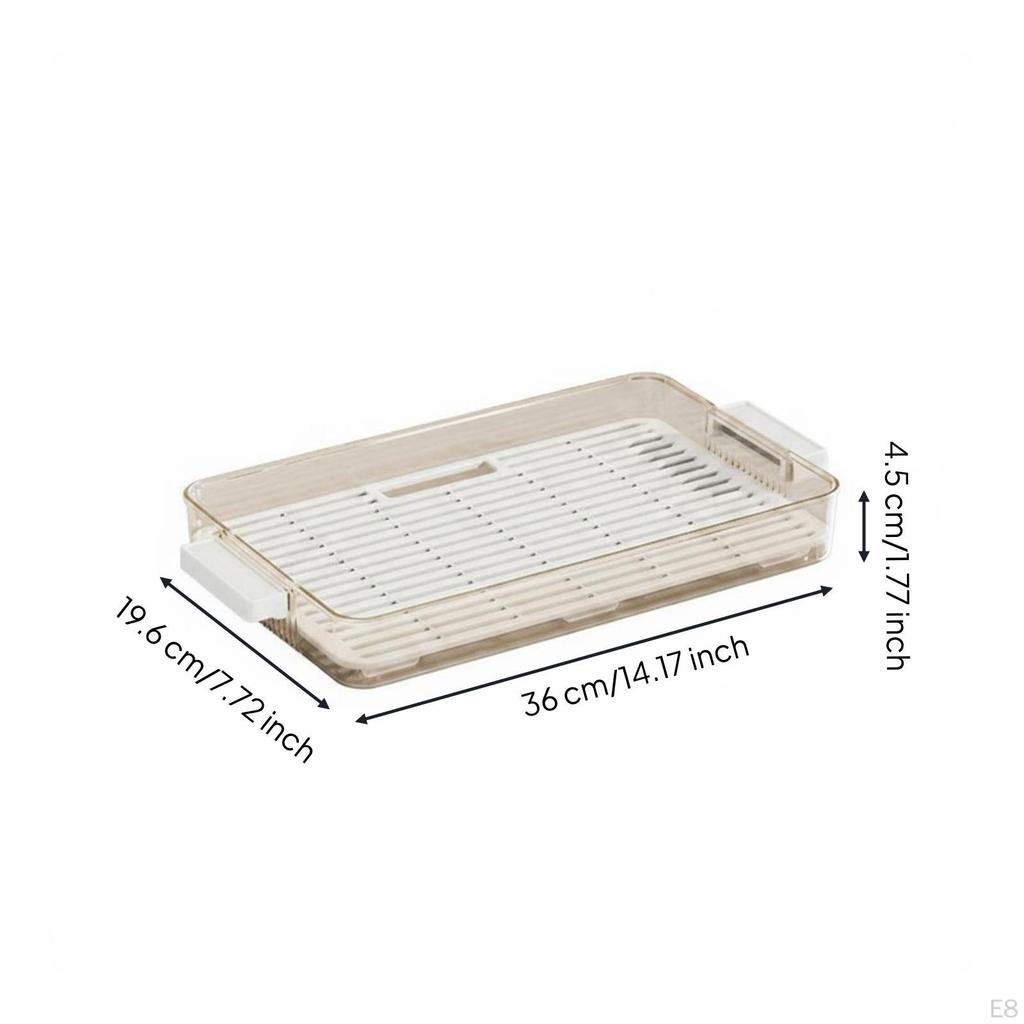 Rectangular Tea Serving Board Easy to Clean Drainage Design Tableware Xl Black
