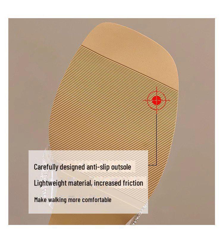 Papuci de vară la modă cu toc înalt și strasuri pentru femei