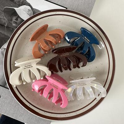 Koreanisches Neues Design 6CM Kleine Einfarbige Kürbis Ovale Haarspange Retro Essigsäure Hai-Klammer Haarschmuck Für Frau Mädchen