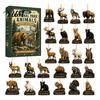 Daily Surprise Countdown Gifts National Park Animal Arrival Calendar, 24 Days Acrylic Figures, Festive Calendar 2D Flat Hanging Ornaments for