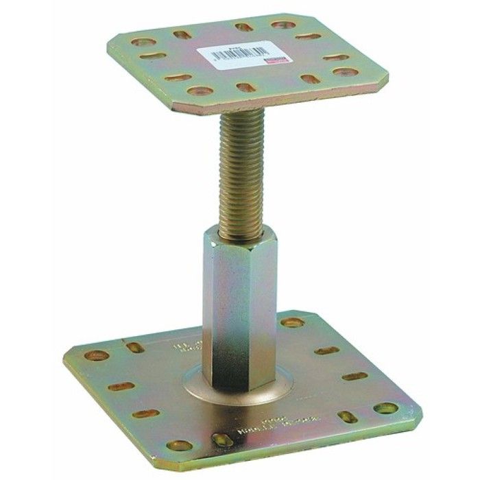 Adjustable Post Base Plate 130x130mm Height 100 To 150mm - SIMPSON - PPRC