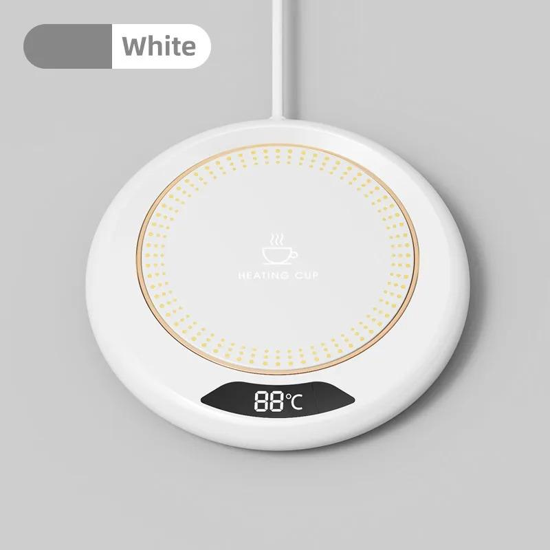 

USB Cup Warmer Coffee Mug Heating Coaster 3 Temperature Settings Thermostatic Hot Plate Milk Tea Water Heating Pad Cup Heater белый