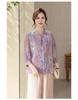 2026 New Style Chinese Wide-Leg Chiffon Top for Middle-aged and Elderly Women