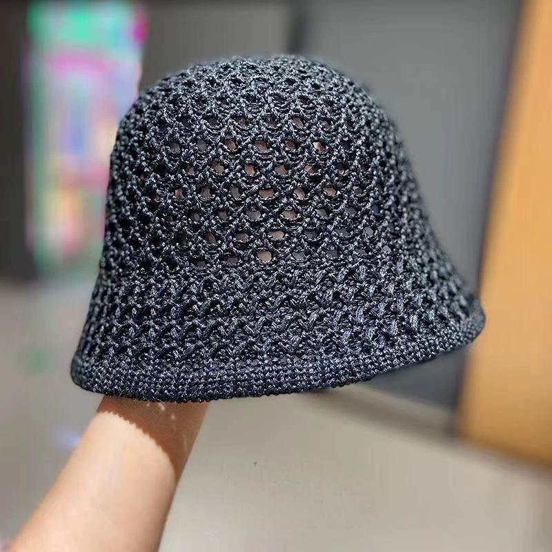 Fisherman's hat Children's summer Japanese sunscreen hat Spring knitted straw hat Breathable sun hat Bucket basin hat Sun hat