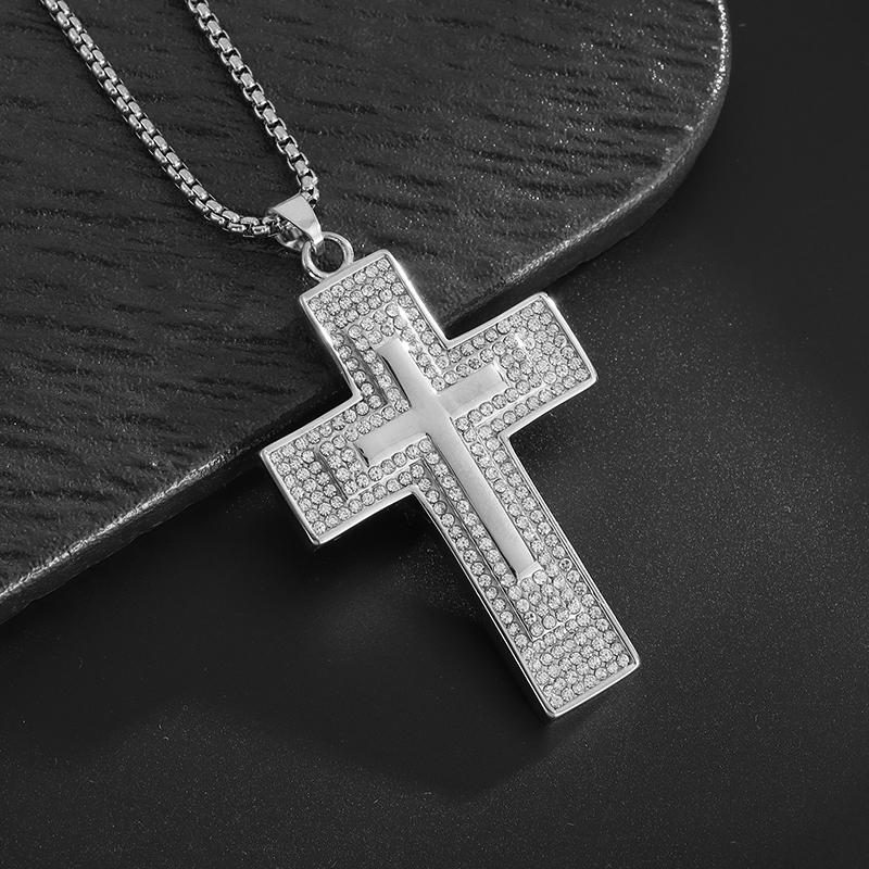 Hip Hop Zircon Dollar Sign Pendant Necklace Men Women Punk Fashion Rock Rap Jewelry Gift