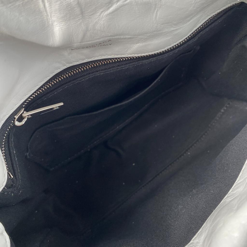 Gebrauchte BALENCIAGA Handtasche weiß/Silber Gummi Damen