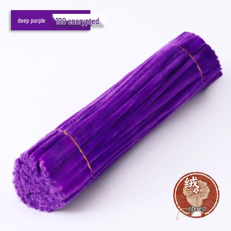 Macaron Twist Stick: Encrypted Velvet & Faux Plush Chenille Stems - DIY Mixed Color Craft Pack