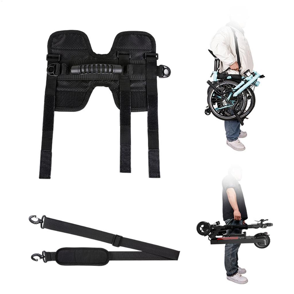 Folding Bike Carrying Strap Bicycle Carry Handle Shoulder Strap Electric Scooter Fixed Belt For Cycling Bike Accessories