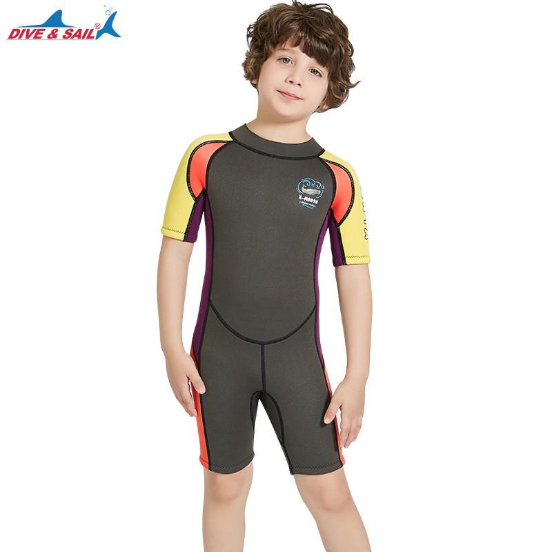 2.5mm Kids Full Wetsuit Snorkeling Swimming Dive Suit Boys Thermal UV Protection