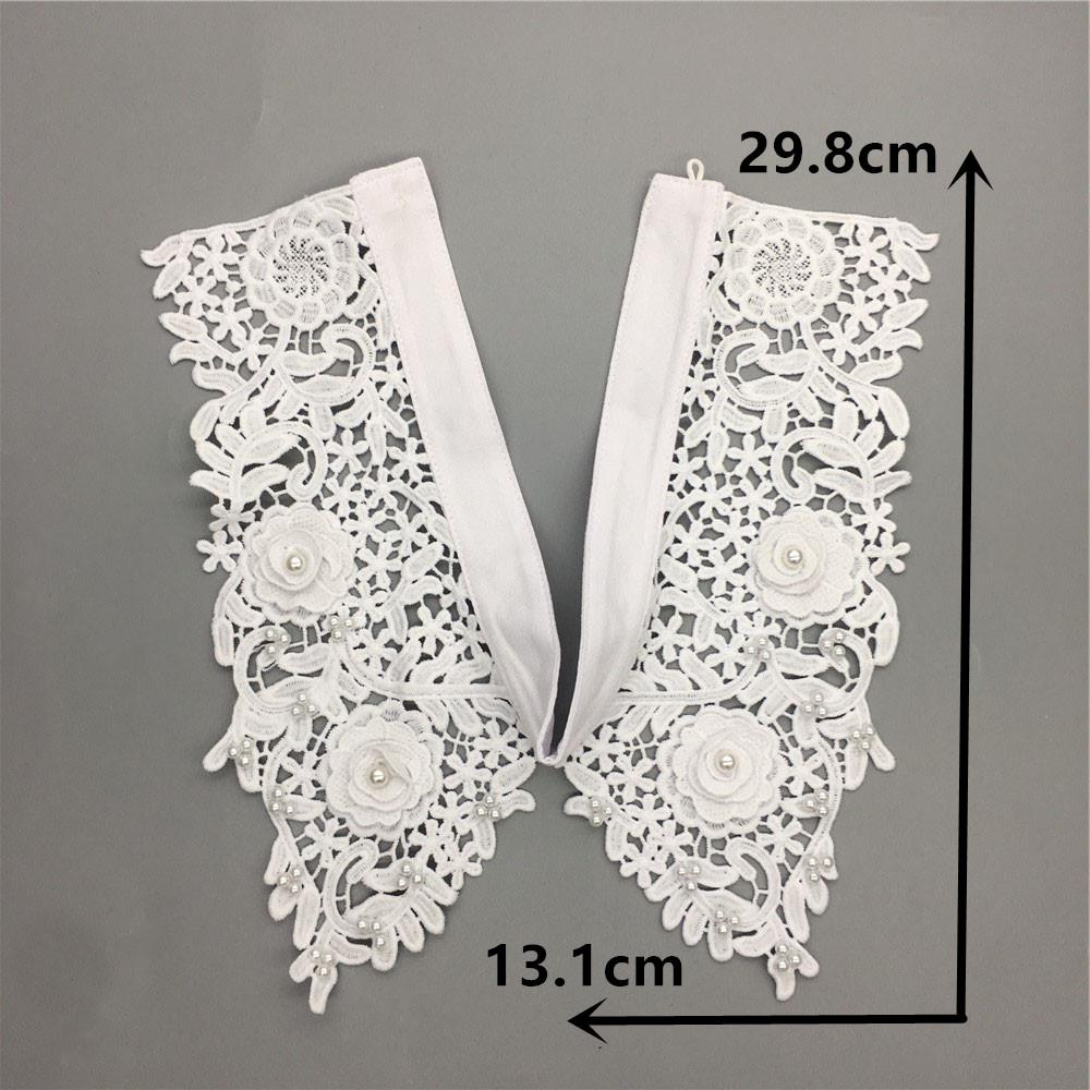 1pc Removable Blouse shirts Doll Collar fake collars apparel fabrics sewing accessories 3D supplies embroidered appliques pearls
