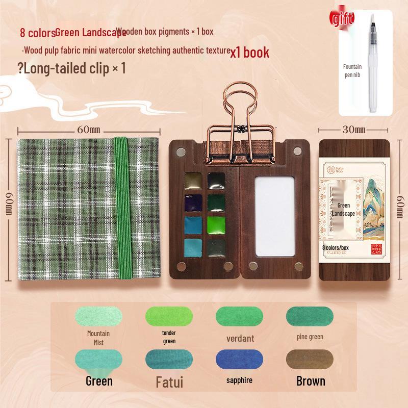 Feile Mini Travel Watercolor Set - Portable Solid Palette for Bird Painting
