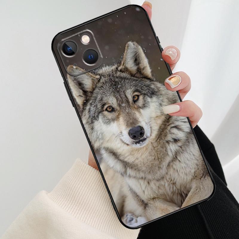 Animal Wolf Howling Phone Case For iPhone 17 Pro Max 14 13 12 11 15 16 Pro Max mini 15 16 Plus 16e 17 Air Cover