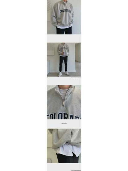 Herren Langarm Baumwolle Rollkragen-Polohemd mit Reißverschluss