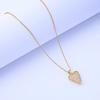 High Version Light Luxury Micro Inlay Love Pendant Titanium Steel Necklace Women's Fashion Versatile Net Red Full of Diamonds Fe