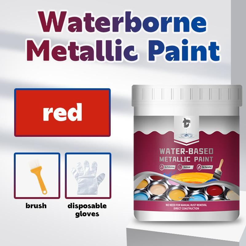 Vernice Metallizzata a Base d'Acqua per Conversione Ruggine Vernice Antiruggine per Strutture in Ferro Grigliati Ristrutturazione e Cambio Colore Vernice