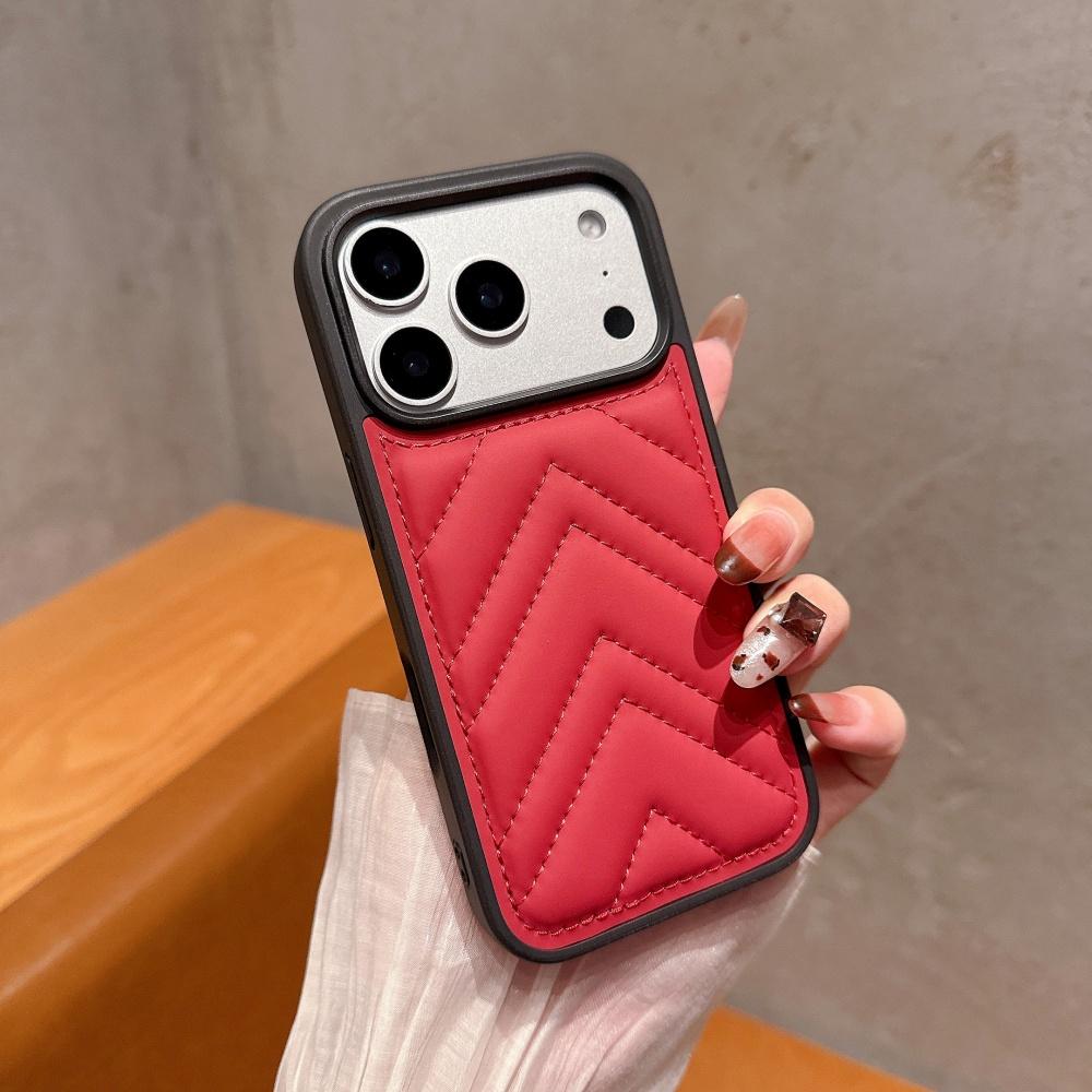 Fashion Arrow Texture Down Jacket Silicone Case For iPhone 17 Air 16 15 Plus 14 13 12 Pro Max 17ProMax Winter Soft Puffer Cover