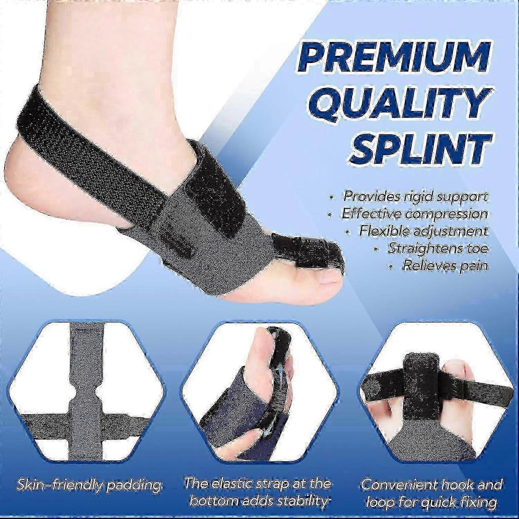 Toe Splint for Broken Toe, Adjustable Toe Straightener & Corrector, Broken Toe Support Brace for Men & Women, Comfortable Toe Alignment