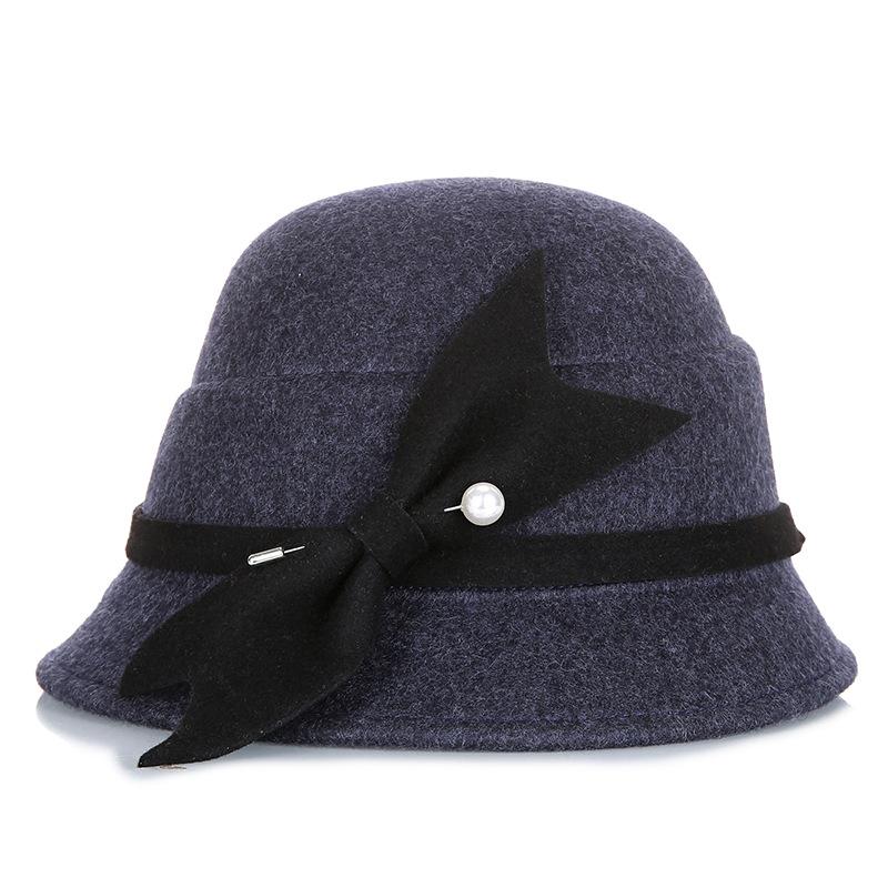 Hat Autumn and Winter New Japanese Women's Pure Wool Special-shaped Warm Fashion Top Hat Handmade Felt Hat