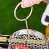 Rolling Grill Basket Stainless Steel Meat Shrimp Vegetables BBQ Grilling Net