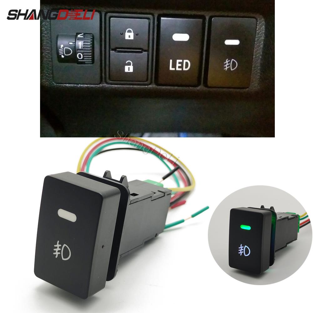 1Pc Car LED Light Rear Fog Light Switch Front fog Lamp Switch Button For Honda Fit HRV CRV VEZEL 2017 2018 2019 2020 2021