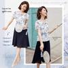 Pa Si Te Women's Bamboo Print Fake Two-Piece Dress